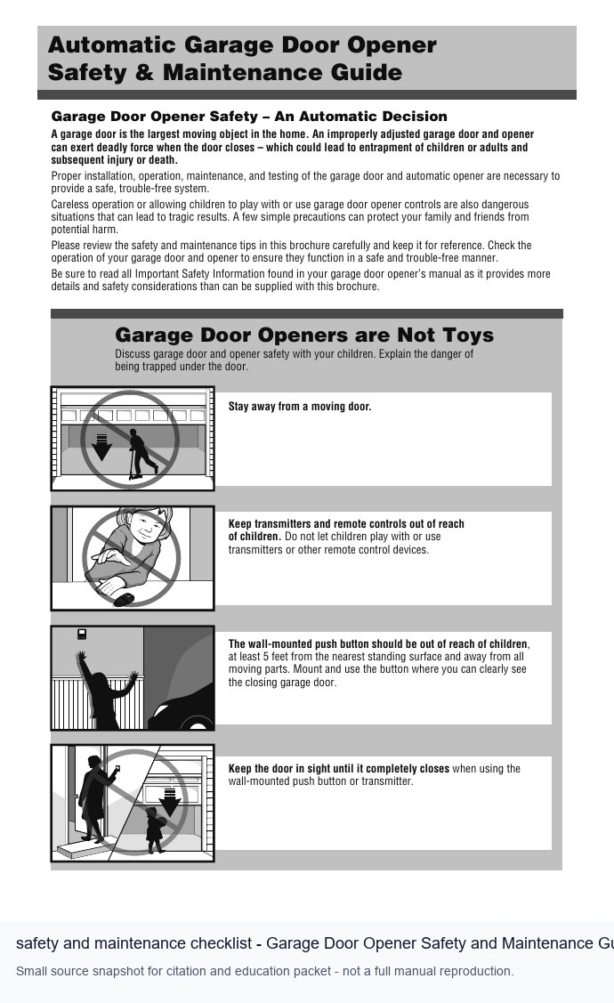 safety and maintenance checklist